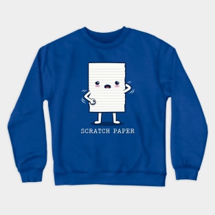 Funny Kawaii Paper Pun Clever Joke Original Funny Cartoon Crewneck Sweatshirt